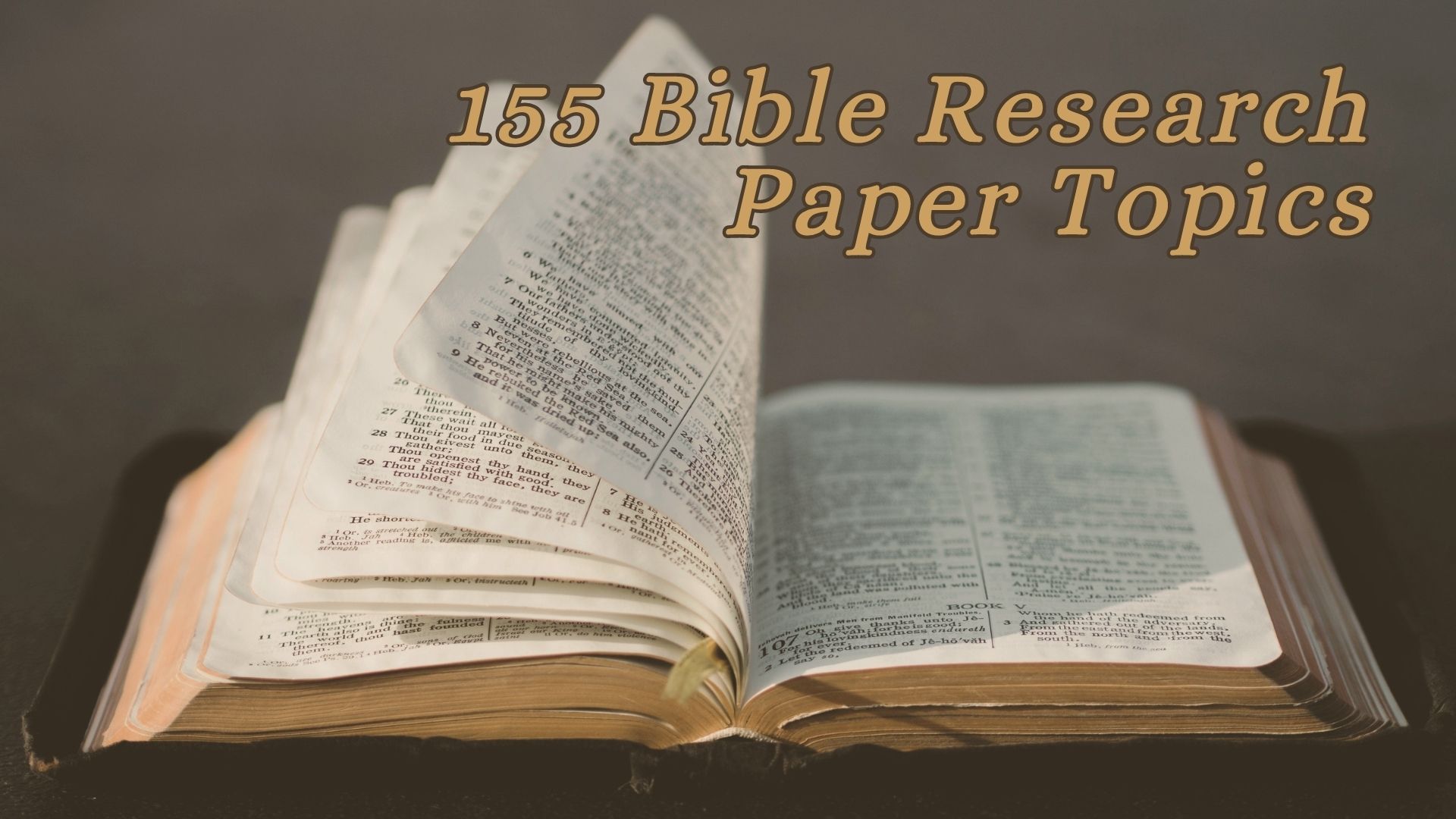bible research paper topics