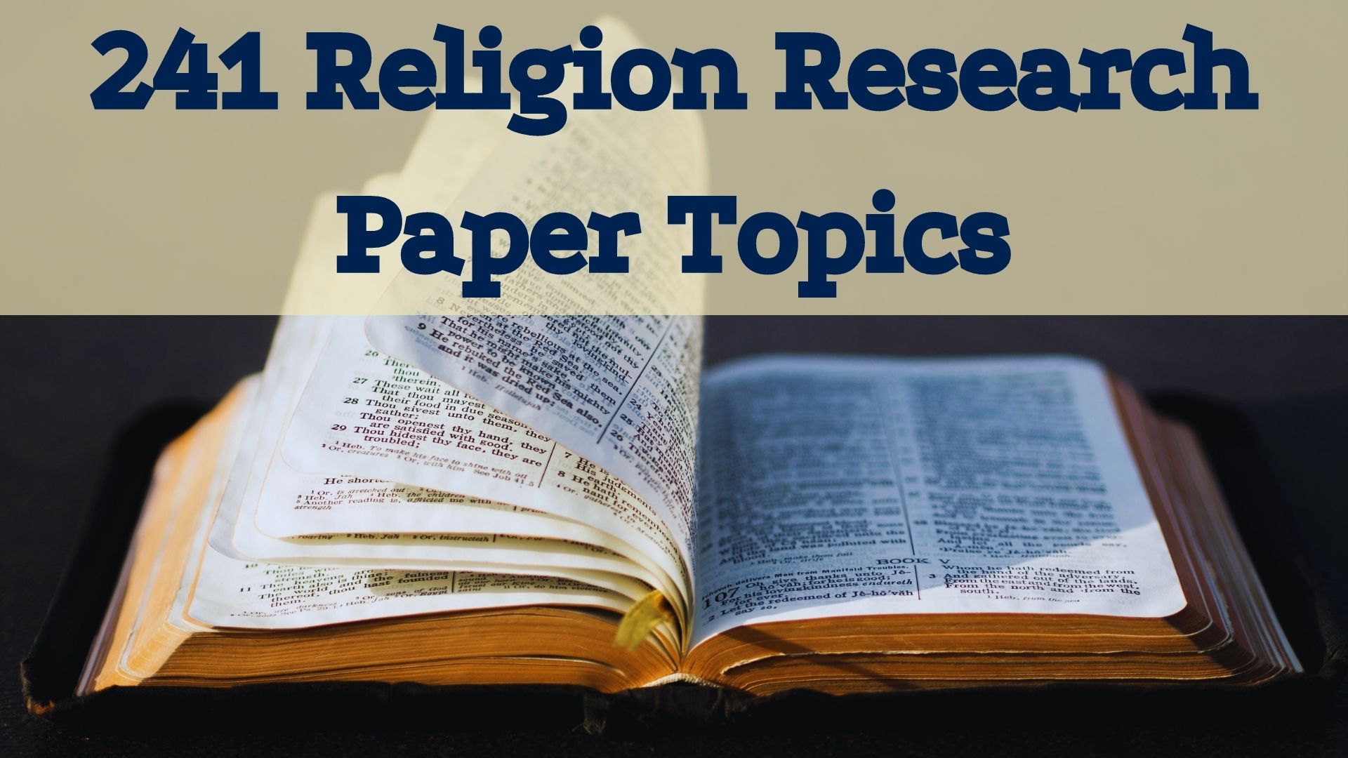 241 Religion Research Paper Topics